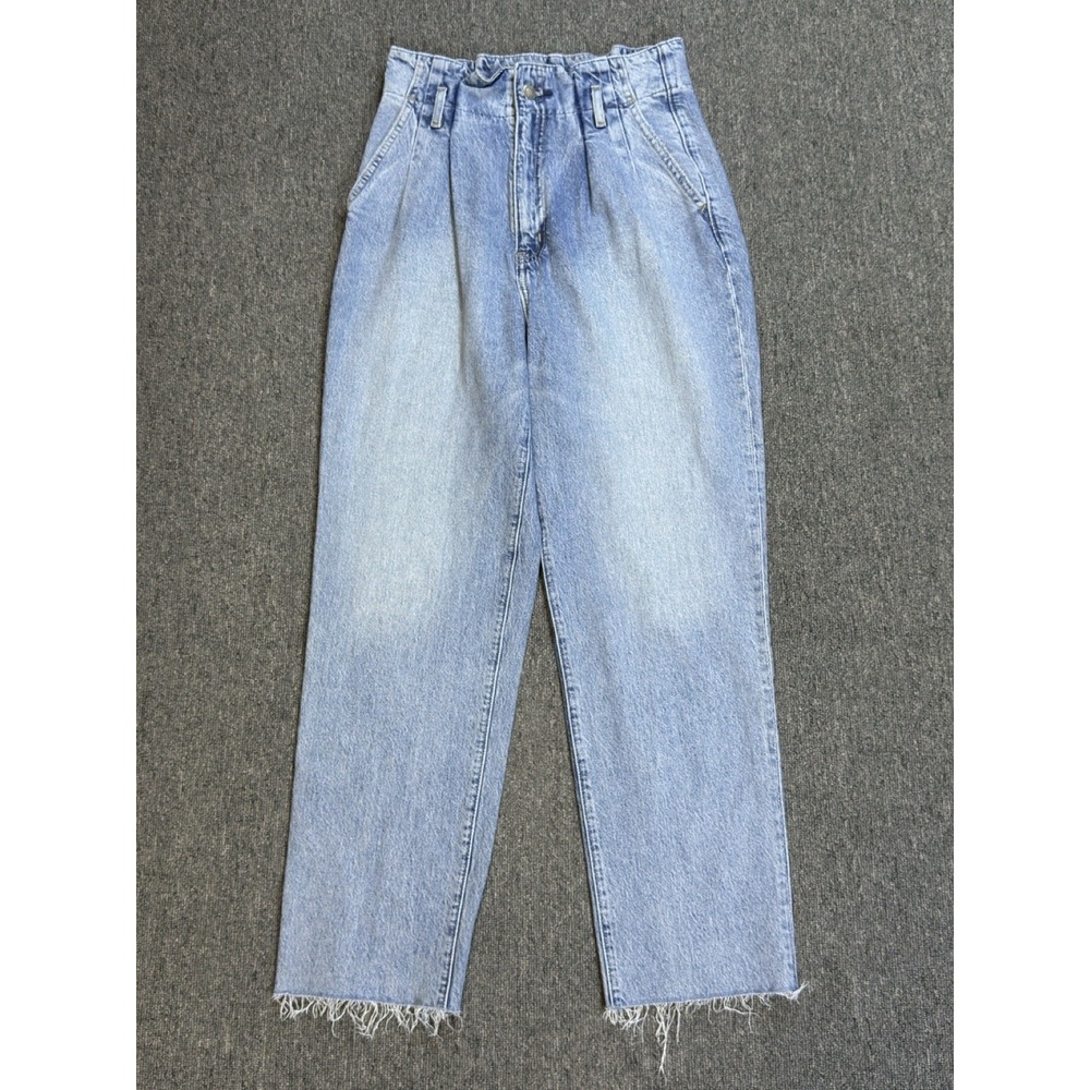 ABERCROMBIE & FITCH Pants Women's 27 Long Mom Jean Paperbag High Rise Denim Blue